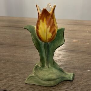 MCM tulip form vase unbranded artist signed